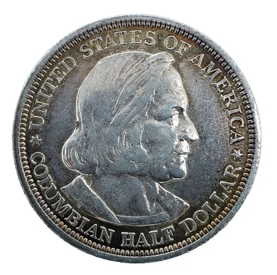 1893 Columbian Exposition Toned Commemorative 90% Silver 50c Half Dollar Coin #7 - Image 1 of 4