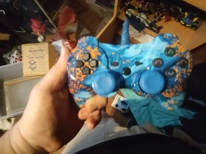 PS3 Custom Blau und Orange Game Controller - Bild 1 von 2