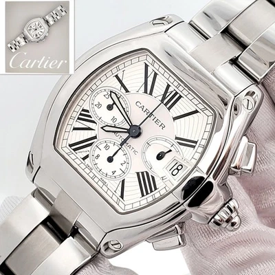 Cartier Roadster XL Cronógrafo 43 mm Plata Acero Romano W62019X6 2618 Papeles Foto 1 de 4