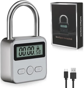 Digitale Zeitschloss, Smart Time Lock Mit Lcd-Display USB Sicherheits Vorhängesc - Bild 1 von 12