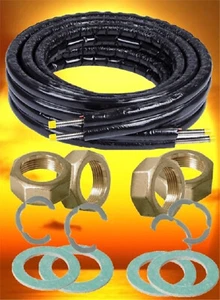 Solarleitung Doppelleitung DN 20, 5-50Meter mit Isolierung und Fühlerkabel - Bild 1 von 5