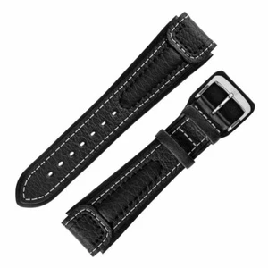 Di-Modell CHRONISSIMO Waterproof Calfskin Leather Marine Uhrenarmband viele Größen - Bild 1 von 5