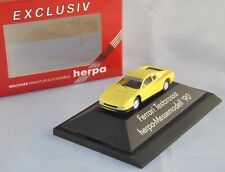 Herpa Red Ferrari Testarossa Yellow Model Car With Course: Collection H0 1:87