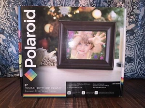 Polaroid 8" Digital Picture Frame Espresso Wood Finish PDF-800EB LED Screen - Picture 1 of 1