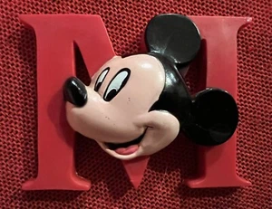 Red Vintage 1995 Disney Mickey Mouse 3D Refrigerator Magnet - Picture 1 of 3