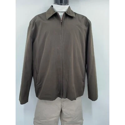 Kenneth Cole Reaction Dark Brown Full Zipper Men's Outdoor Rain Jacket Size XL - Image 1 of 4