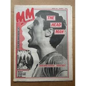 TALKING HEADS MELODY MAKER MAGAZINE AUGUST 1 1981 - DAVID BYRNE cover with more - Picture 1 of 1