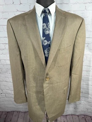 RALPH LAUREN Mens Brown Khaki Tan BIG & TALL Suit Sport Coat Blazer Jacket 48R - Image 1 of 4