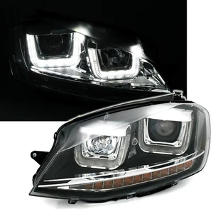 Scheinwerfer Set für VW Golf 7 mit LED Blinker U-TUBE Tagfahrlicht TFL DRL VII - Bild 1 von 6
