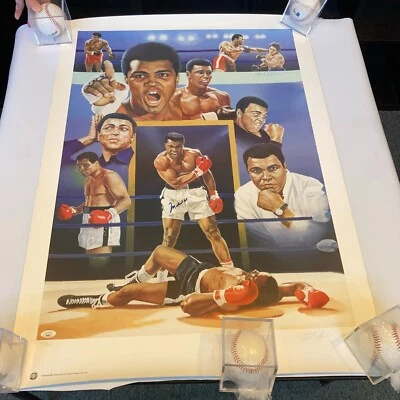 Muhammad Ali  Signed 25x35 Large Lithograph Photo JSA Graded 9 MINT - Image 1 of 4