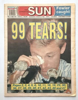 Wayne Gretzky Traded! - 1988 Edmonton Sun - Image 1 of 4