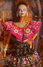 Barbie Signature 2021 Dia De Muertos Collectible Doll Ruffled Dress Flower Crown