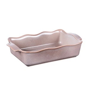 Plat à four rectangle Ely 31x17x7 cm brun porcelaine 31x17.5 cm - Imagen 1 de 2