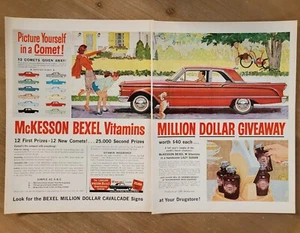 Vintage 1960  McKesson Bexel Vitamins Comet Giveaway Print Ad - Picture 1 of 1