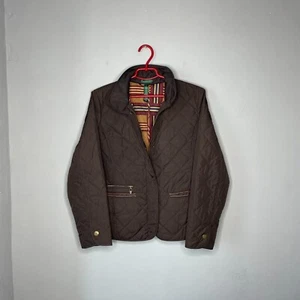 Polo Ralph Lauren Womens Old Money Style Brown Quilted Jacket Size M - Picture 1 of 13