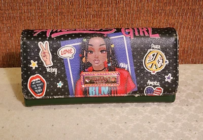 Cartera de cuero sintético American Girl Nikky de Nicole Lee Love Peace America Foto 1 de 4