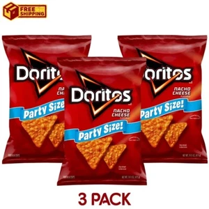 Doritos Tortilla Chips, NACHO CHEESE Flavor Snacks 14.5 Ounce (3 Bags) - Picture 1 of 1