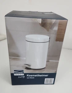Kosmetikeimer aus Metall mit Kunststoffeinsatz - 3 Liter Bad Mülleimer Tretei... - Bild 1 von 3