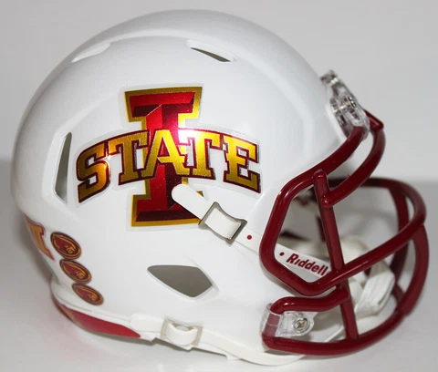 2018 Iowa State Cyclones Custom Riddell Mini Helmet vs Kansas Cover