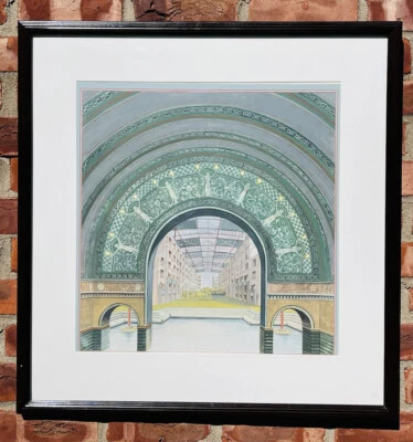 Richard Haas Architectural Painting St Louis Union Station Missouri. Signed 1985 - Image 1 of 4