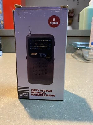 Radio portátil vintage marca Electro personal TV sonido e informe meteorológico - ¡Funciona! Foto 1 de 4