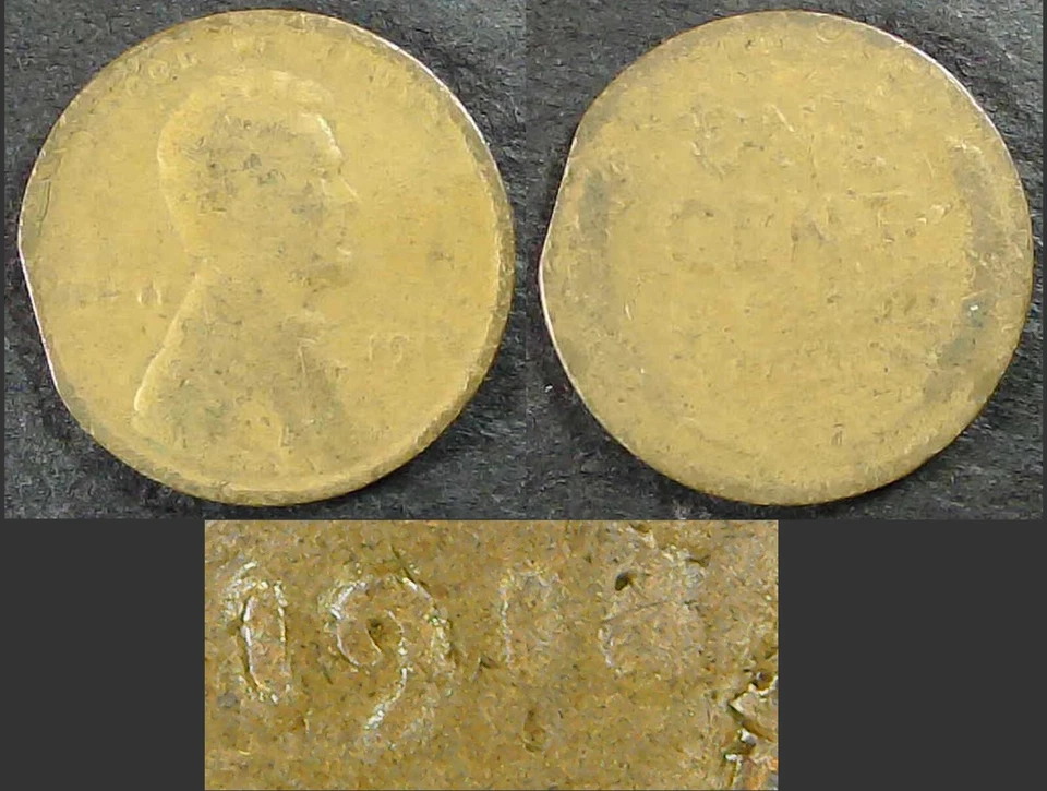 1918 Lincoln Cent with Straight Clip. - Image 1 of 1