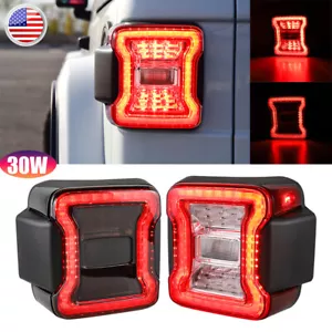 Luces traseras LED ahumadas para Jeep Wrangler JL JLU 2018-2024 Sport Rubicon Sahara - Imagen 1 de 15