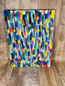 Original abstraktes Acrylgemälde 12 x 16 Leinwand signiert - Bild 1 von 4