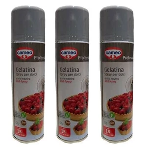 3 pz CAMEO Professional GELATINA SPRAY per dolci post-Forno senza glutine 190ml - Foto 1 di 2