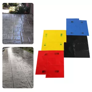 4PCS PU Concrete Texturing Skin Wall Floor Concrete Stamp Mat Set 24in x 24in - Picture 1 of 14