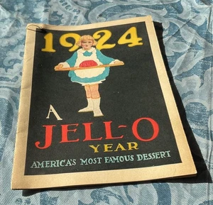 1924 "A Jell-O Year" mit schönen farbigen Bildern eines jeden Monats & Rezepten * - Bild 1 von 2