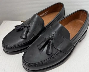 Allen Edmond Schreier 50193 Black Leather Tassel Loafers Men’s Size 8 D EUC - Picture 1 of 9