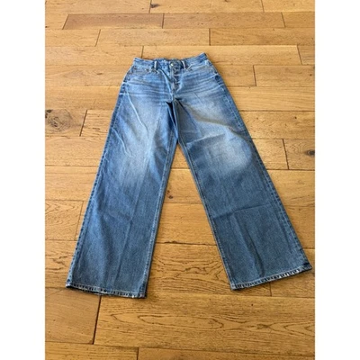 American Eagle Curvy Super High Rise Baggy Straight Jeans Women's Size 10 Long - Image 1 of 4