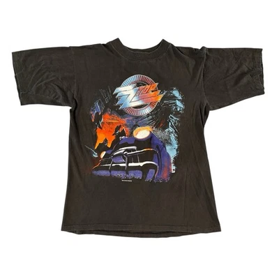 Винтажная мужская футболка ZZ Top Recycler World Tour 1990 Band Tee 90-е рок - Изображение 1 из 4