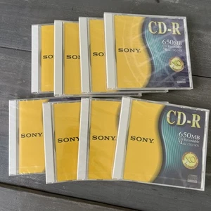 8 pcs Sony CD-R Blank Recordable CD 650MB 74 min, CDQ-74CN shrink wrapped - Picture 1 of 3
