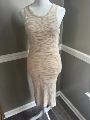 NUEVO Vestido Steve Madden Mujer Crochet Sin Mangas Con Forro Crema XS Foto 1 de 4