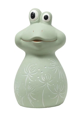 Deko Frosch Keramik Lurch Gecko Garten Teich Tier Figur Skulptur Froschkönig - Bild 1 von 4