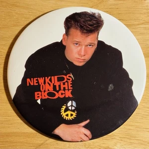 Vintage THE NEW KIDS ON THE BLOCK NKOTB Donnie Wahlberg 6" Giant Button Pinback - Picture 1 of 2