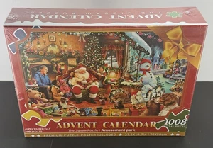 Advent Calendar-The Jigsaw Puzzle Amusement Park  1008 Pieces 42 Pc A Day, NEW - Picture 1 of 5