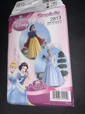 Simplicity 2813 Talla 6-12 Disney Princesa Blancanieves Cenicienta Foto 1 de 4