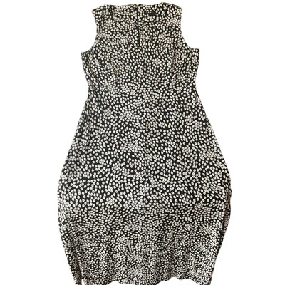 DKNY Women Maxi Dress size 14 Sleeveless Vneck Stretch Casual Floral Black White - Image 1 of 4