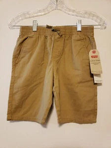 Levi’s Boys Size Small 8/10 Tan Khaki Slim Fit Elastic Waist Shorts - Picture 1 of 5