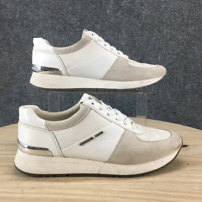 Michael Kors Shoes Womens 9 M Training Sneakers Low Top Lace Up White Leather - Image 1 of 4