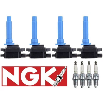 Катушка зажигания MK и комплект платиновых свечей зажигания NGK для 1998-2004 Kia Sephia Spectra - Изображение 1 из 4