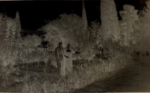 #29357 Greece 1930s. Couple. Negative photo PC size RPPC. - Picture 1 of 4