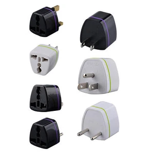 4Pcs EU Euro Europe to US USA Power Jack Wall Plug Converter Travel Adapter - Picture 1 of 19