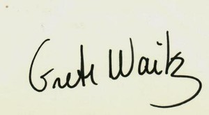 "Norwegian Marathon Runner" Grete Waitz Hand Signed 3X5 Card Todd Mueller COA