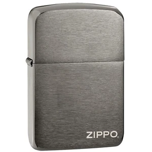 Zippo Genuine Black Ice 1941 Replica Logo Windproof Flame Flip Top Lighter - Picture 1 of 3