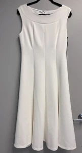 Calvin Klein elfenbeinweiß wunderschönes Kleid wunderschön für eine lässige Hochzeit Größe 10 - Bild 1 von 12