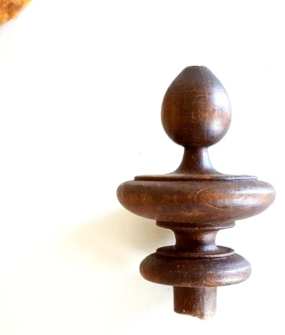 Post finial mall antique wood end cap - Architectural Furniture salvage 2.44 in Cover